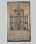 Disegno del progetto dell'Accademia del 1635 per la nuova facciata del Duomo