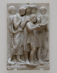 Formella Giovani cantori dalla cantoria di Luca della Robbia
