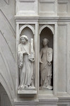 Replica di statua Angelo musicante con organo portativo