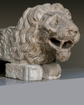 Testa di leone scolpita