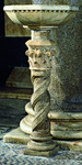 Acquasantiera con fusto a colonna tortile 5/6