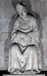 Statua del vescovo Antonio d'Orso in cattedra