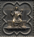 Formella Virtù della Carità Porta sud