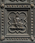 Formella Virtù della Giustizia Porta sud