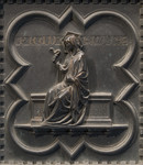 Formella Virtù della Prudenza Porta sud