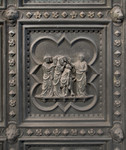 Formella Cristo risana lo storpio Porta sud