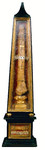 Reliquiario a obelisco nero e oro