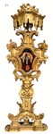 Reliquiario a ostensorio con Cherubino e baldacchino