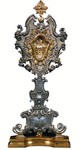 Reliquiario a ostensorio della veste della Madonna e del mantello di San Giuseppe