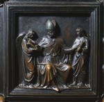 Formella della Porta della Sagrestia delle Messe Sant'Ambrogio tra due angeli