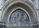 Statua Angelo adorante destro Porta dei Canonici di Niccolò di Pietro Lamberti