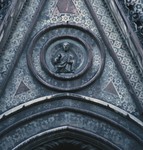Rilievo Cristo benedicente Porta dei Cornacchini