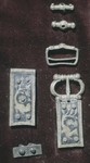 Placchetta per fibbia di cintura con figure zoomorfe oro 1/2